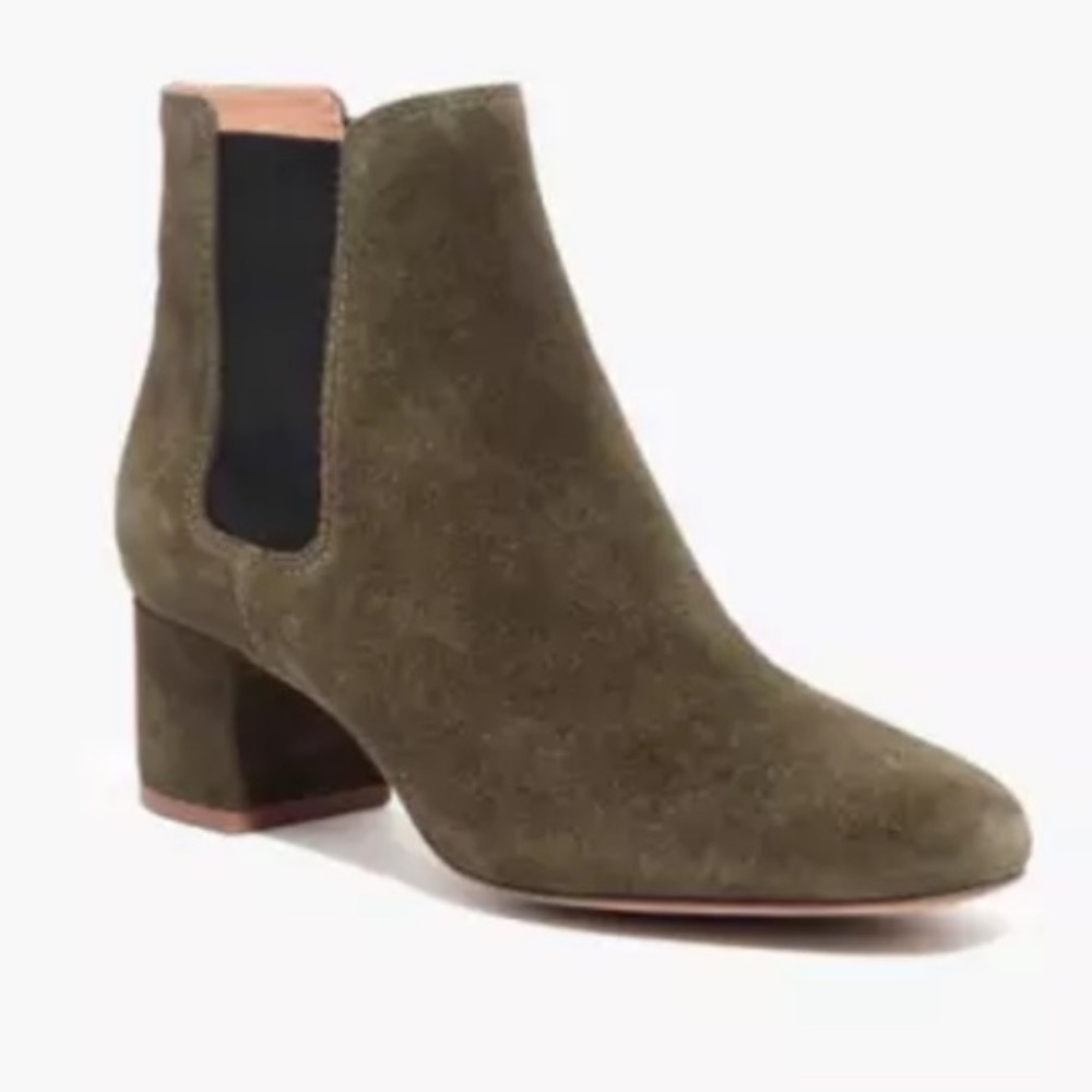 Madewell | Olive Suede Ankle Boots | walker chelsea